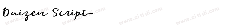 Daizen Script字体转换